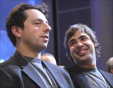 Sergey Brin (L) and Larry Page.