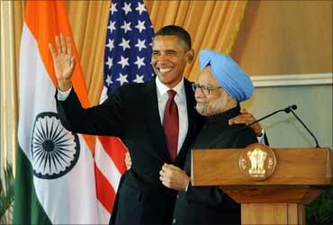 US President Barack Obama with Prime Minister Manmohan Singh.