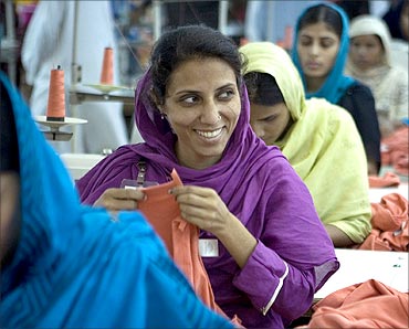 Women at work in Faisalabad.