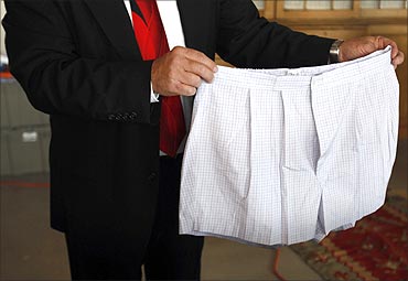 A pair of boxer shorts belonging to Bernard Madoff .