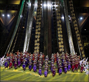 The Commonwealth Games opening ceremony in New Delhi.