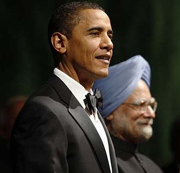 Prime Minister Manmohan Singh with US President Barack Obama.