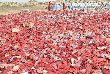Confiscated firecrackers.