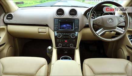 An interior view of the car.