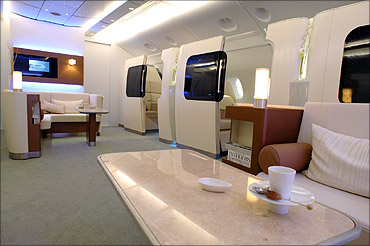 Interior view of the A380.
