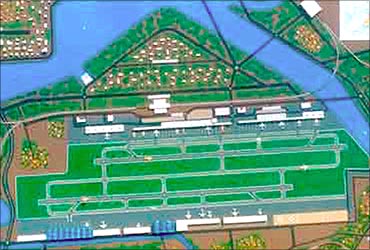 A file plan of the Navi Mumbai airport.