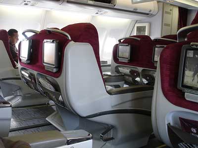 A view of the Business Class seats.