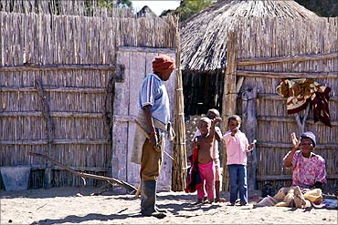 A family in Botswana.