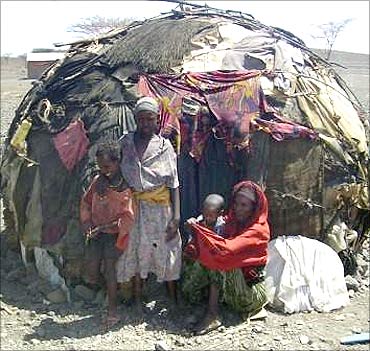 Poor people in Namibia.