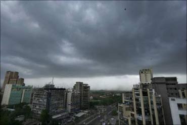 Monsoon clouds loom over Pune.