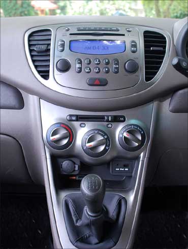 The front console.