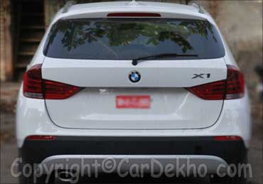 Rear view of BMW X1.