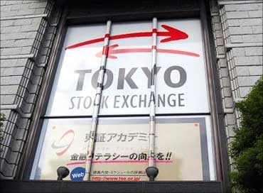 A poster of Tokyo Stock Exchange.