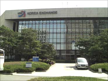 South Korea Stock Exchange building.