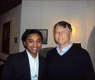 Suhas with Microsoft co-founder Bill Gates.