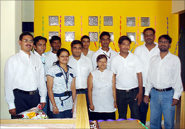 Ashish Dhawad with the team.