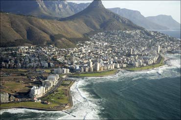 Cityscape of Cape Town in South Africa.