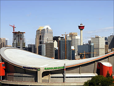 The Pengrowth Saddledome stands as one of the icons of the Calgary.