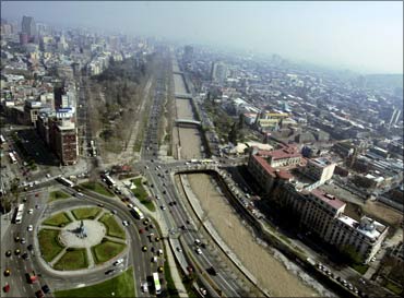 A view of Santiago city.