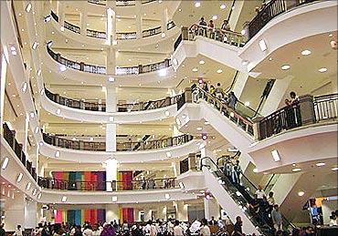 A shopping mall.