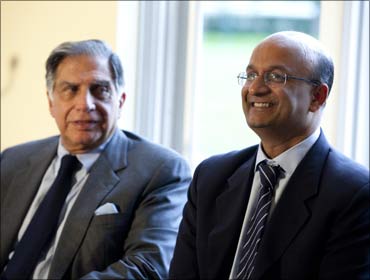 Ratan Tata and Harvard Business School Dean Nitin Nohria.