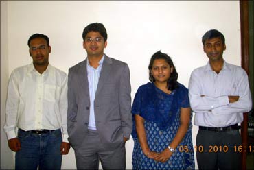 Ankur with his team at Akosha.