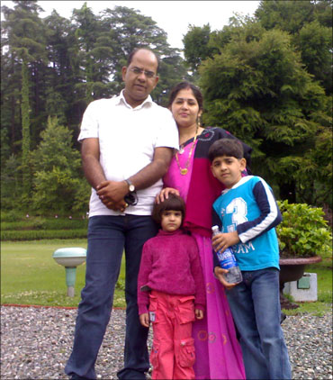 Inder Goyal with his family.