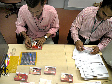 Order fulfillment team packing the coupons.