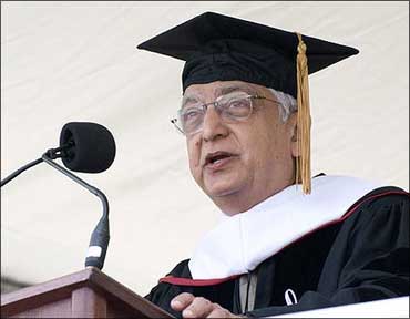 Azim Premji during a graduation ceremony in Stanford.
