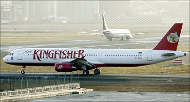 A Kingfisher Airlines aircraft.