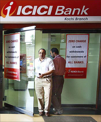 An ICICI Bank ATM.