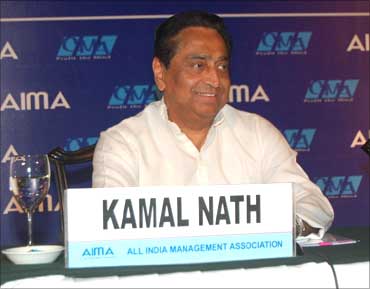 Kamal Nath, Union Minister of Road Transport and Highways at the AIMA meet in Kolkata.