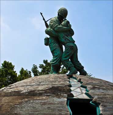Statue of Brothers, Seoul war memorial, South Korea.