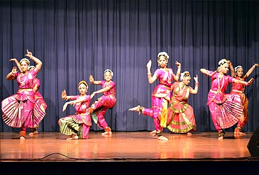 A Bharatanatyam performance.