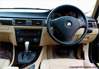 Interior view of BMW 3 Series.