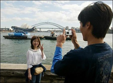 A Japanese tourist in Sydney.