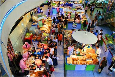 People shop in Thailand.