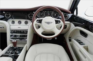 Bentley Mulsanne interior.