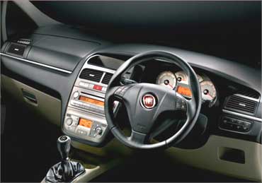 Interior view of Fiat Linea.
