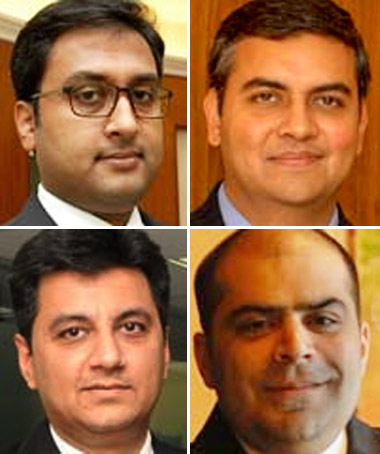 Topsy Mathew, Sameer Nath,  Nikhil Nath, Gaurav Gupta (clockwise).