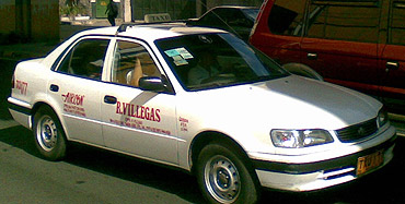 Taxis are popular in Manila.