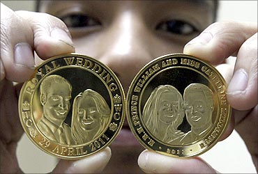 Gold-plated souvenir coins.