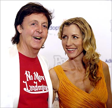 Paul McCartney and his wife Heather Mills McCartney.