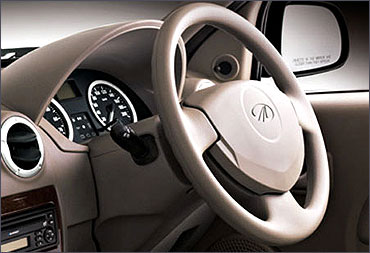 Mahindra Verito steering wheel.