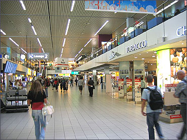 Shopping and Food at Schiphol Airport Amsterdam.