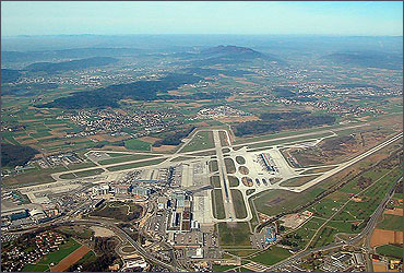 The runways at Zurich Airport.