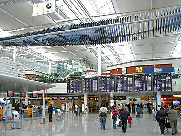 Terminal 2, check-in area.