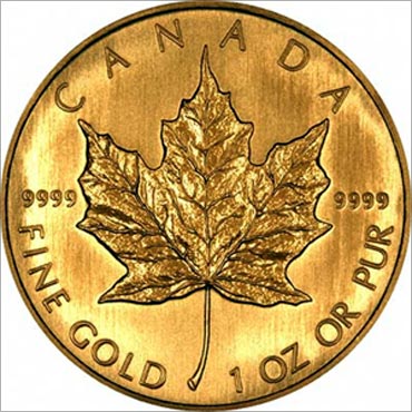 Canadian Gold Maple Leaf coin.