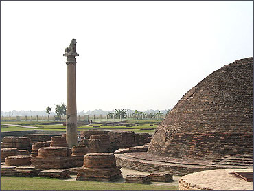 Remains of the ancient city of Vaishali.