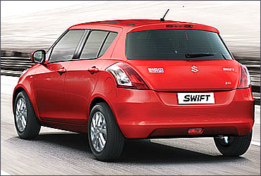 Rear view of the new Swift.